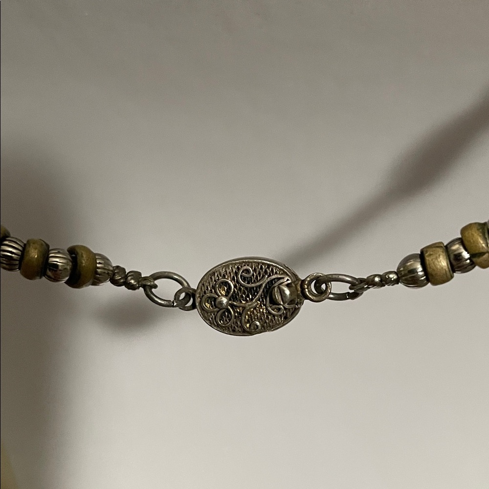 Artisan Black and Silver Statement Necklace - Picture 7 of 10